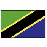 Landen vlag Tanzania - 90 x 150 cm - met compacte draagbare telescoop vlaggenstok - zwaaivlaggen