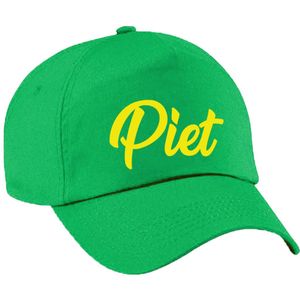 2x stuks pietjes verkleed pet groen voor kinderen - petten / baseball cap - Sinterklaas