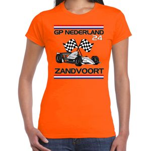 Verkleed t-shirt voor dames - GP - racing - oranje - supporter - themafeest