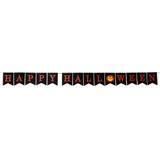 Horror/halloween letterslinger - 3x - Happy Halloween - papier - 300 cm - Feestartikelen/versiering