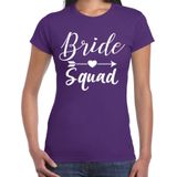 Bellatio Decorations Vrijgezellenfeest T-shirt voor dames - Bride Squad - paars - trouwen/bruiloft