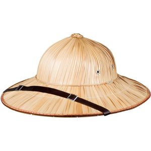 Tropenhelm - safari helmhoed - bamboe - volwassenen - verkleed hoeden