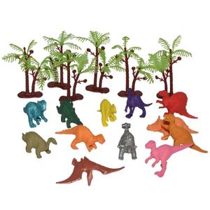 Speelset kinderen dinosaurussen in emmer - Speelgoeddieren dinosaurussen dieren - speelgoed voor kinderen