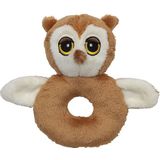 Dieren knuffel baby rammelaar uil 10 x 15 cm - Uilen Kraamcadeau