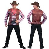 Cowboy shirt met 3D print