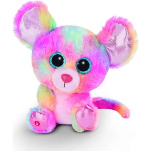 Nici muis Candypop - pluche knuffel - roze - 25 cm