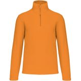 Kariban Fleece trui - oranje - halve ritskraag - warme Koningsdag sweater - heren - EK / WK supporter