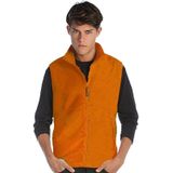 Grote maten fleece casual bodywarmer oranje voor heren - Holland feest/outdoor plus size kleding - Supporters/fan artikelen