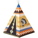 Speelgoed indianen wigwam tipi tent 130 cm inclusief tooi en bijl