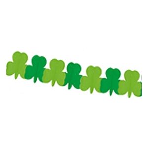 2x stuks Klavertje drie slinger 3 meter shamrock - Ierland Sint Patricksday thema versiering
