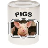 Dieren liefhebber varken spaarpot  9 cm jongens en meisjes - keramiek - Cadeau spaarpotten varkens liefhebber