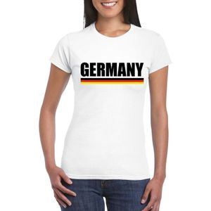 Wit Germany/ Duitsland supporter shirt dames