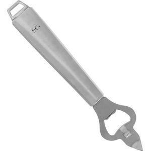 Flesopener zilver 20 cm van RVS - Keukengerei - Flessen opener