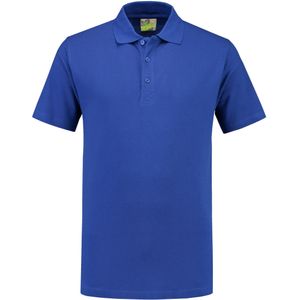 Lemon &amp; Soda Heren basic poloshirt - blauw - korte mouw - katoen - 220 gram