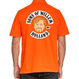 Grote maten Koningsdag poloshirt / polo t-shirt Sons Of Willem Holland MC oranje heren - Koningsdag kleding/ shirts