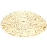 Chaks Placemat - D38 cm - gevlochten riet - beige - bohemian style