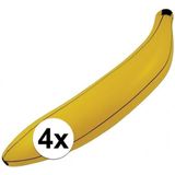 4x Opblaasbare banaan/bananen 80 cm