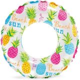Zwemband/zwemring voor kinderen met ananas print - 51 cm - 3 tot 6 jaar