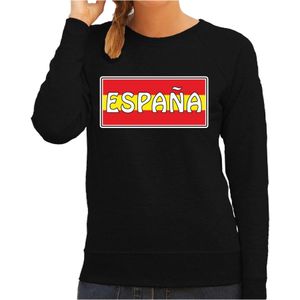 Spanje / Espana landen sweater zwart dames -  Spanje landen sweater / kleding - EK / WK / Olympische spelen outfit