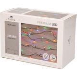 1x Kerstverlichting 240 gekleurde leds met dimmer en timer - voor buiten en binnen - boomverlichting