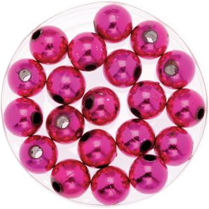 360x stuks sieraden maken glans deco kralen in het roze van 10 mm - Kunststof reigkralen voor armbandjes/kettingen