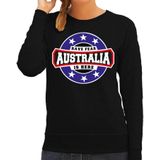 Have fear Australia is here sweater met sterren embleem in de kleuren van de Australische vlag - zwart - dames - Australie supporter / Australisch elftal fan trui / EK / WK / kleding