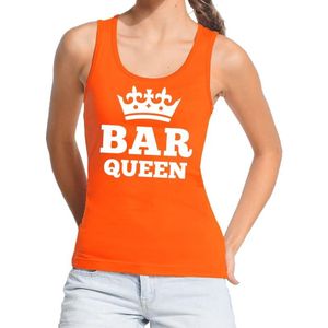 Oranje Bar Queen tanktop / mouwloos shirt dames - Oranje Koningsdag kleding