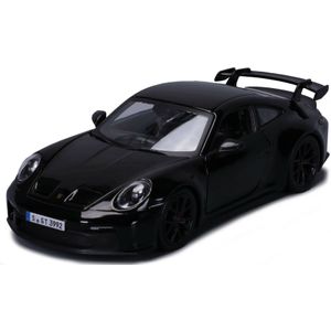 Bburago modelauto/speelgoedauto Porsche 911 GT3 - zwart - schaal 1:24/19 x 7 x 7 cm