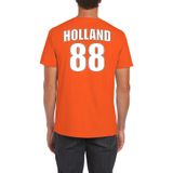 Oranje supporter t-shirt - rugnummer 88 - Holland / Nederland fan shirt / kleding voor heren