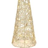 Countryfield LED kegel kerstboom lamp - goud - metaal- H60 cm