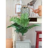 Mica Decorations Areca Palm Kunstplant in Bloempot Stan - H45 x Ø60 cm - Groen