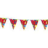 Folat - Verjaardag feestversiering 90 jaar PARTY letters en 16x ballonnen met 2x plastic vlaggetjes