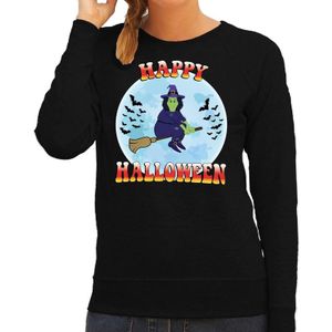 Happy Halloween heks verkleed sweater zwart voor dames - horror heks trui / kleding / kostuum
