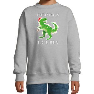 Christmas tree rex Kerstsweater / Kerst trui grijs voor kinderen - Kerstkleding / Christmas outfit