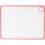 Excellent Houseware snijplank - wit/rood - kunststof - 33 x 23 cm