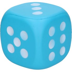 1x Grote Foam Dobbelsteen/Dobbelstenen Blauw 12 cm - Dobbelspellen - Spelletjes met Dobbelstenen