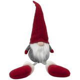 2x stuks pluche gnome/dwerg decoratie poppen/knuffels met lange benen 57 cm - Kerstgnomes/kerstdwergen/kerstkabouters