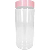 Forte Plastics Voorraadpot/bewaarpot - 550 ml - kunststof - oud roze - B7 x H16 cm