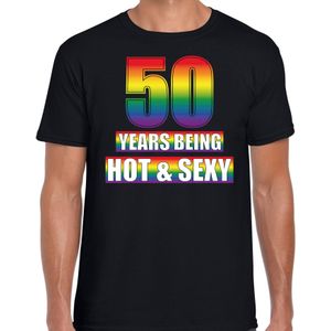 Hot en sexy 50 jaar verjaardag cadeau t-shirt zwart - heren - 50e verjaardag kado shirt Gay/ LHBT kleding / outfit / Abraham