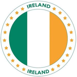 50x Bierviltjes Ierland thema print - Onderzetters Ierse vlag - Landen decoratie feestartikelen