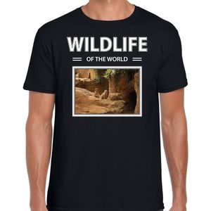 Dieren foto t-shirt Stokstaartje - zwart - heren - wildlife of the world - cadeau shirt Stokstaartjes liefhebber