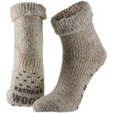 Wollen huis sokken anti-slip voor kinderen beige maat 27-30 - Slofsokken jongens/meisjes