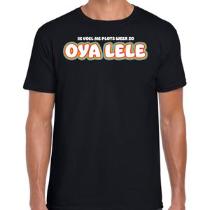 Bellatio Decorations Verkleed T-shirt voor heren - Oya lele - zwart - carnaval - foute party