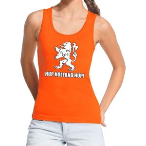 Nederland supporter tanktop / mouwloos shirt Hup Holland Hup oranje voor dames - landen kleding