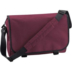 Bagbase Schoudertas/Messenger bag - donkerrood - heren/dames - 41 x 31 x 12 cm - schooltas/laptoptas