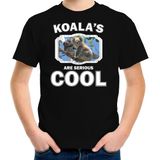 Dieren koalaberen t-shirt zwart kinderen - koalas are serious cool shirt  jongens/ meisjes - cadeau shirt koala beer/ koalaberen liefhebber - kinderkleding / kleding
