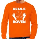 Grote maten Koningsdag sweater Oranje boven - oranje - heren - koningsdag outfit / kleding / trui