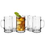 Glasmark Bierglazen - Bierpullen - transparant glas - 6x stuks - 300 ml - Oktoberfest