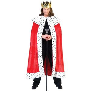 Koning kostuum rode mantel cape voor volwassenen - verkleedkleding/carnavalskleding mantel