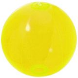 5x Opblaasbare strandbal neon geel 30 cm